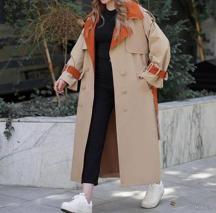 عکس های مانتو پاییزی نارنجی: استایل های autumn orange و autumn gold orange در سال 1404