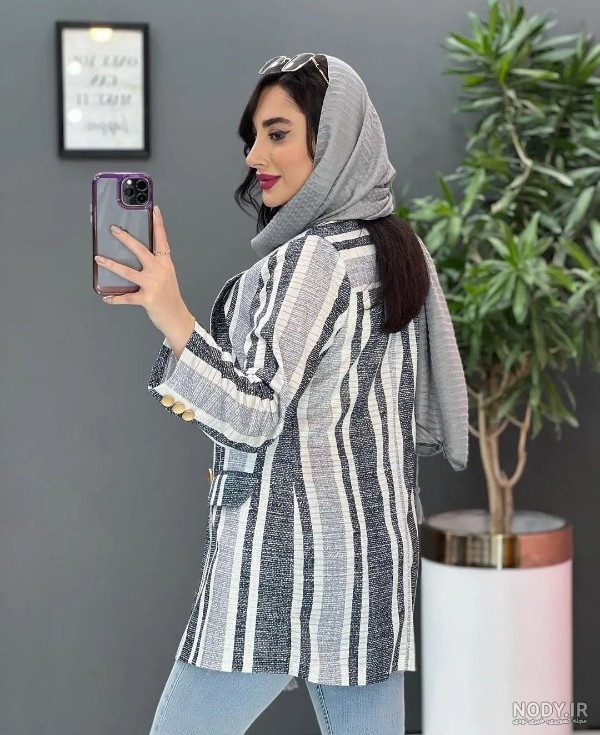 45 مدل مانتو راه راه شیک