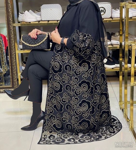 تصاویر مدل مانتو ژاکارد مشکی مجلسی بلند، کوتاه و جدید در سال ۱۴۰۴