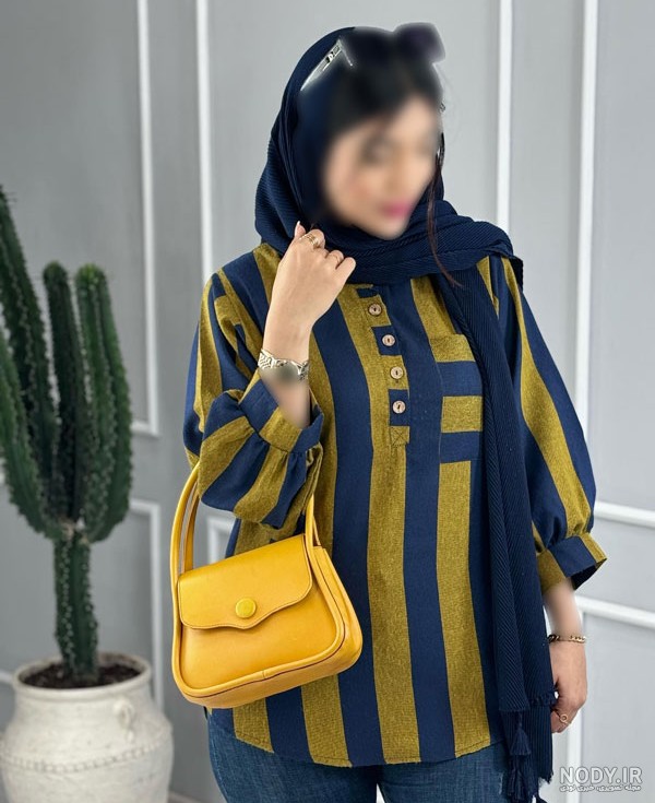 جدیدترین مدل شومیز راه راه زنانه 2025، ترکیب رنگ و هنر کاغذ برای استایل بی نظیر