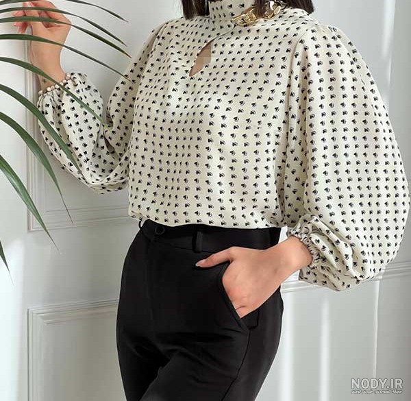 جدیدترین مدل های شومیز کرپ حریر دخترانه و مشکی 2025، با پارچه silk crepe de chine و طرح های گلدار و اینستاگرام