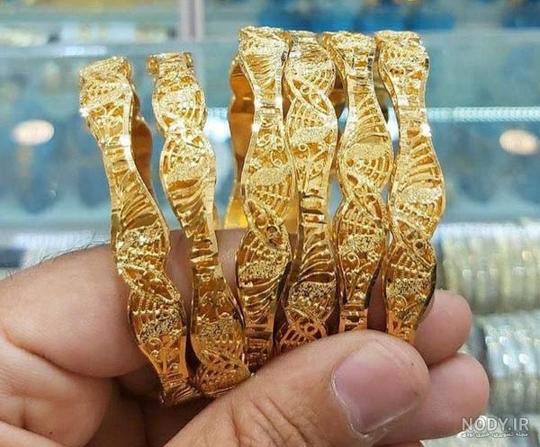 جدیدترین مدل النگو عربی طلا و آینه ای دخترانه در سال 2025، طراحی های اماراتی و هندی با قیمت مناسب