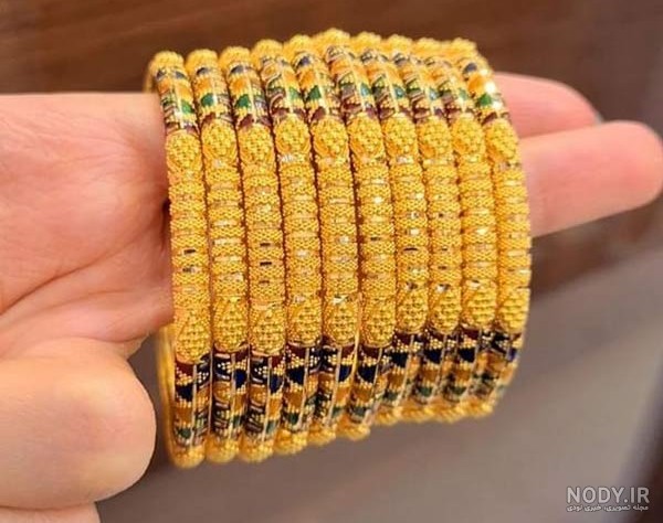 جدیدترین مدل النگو عربی طلا و آینه ای دخترانه در 1404، طراحی های اماراتی، هندی و عروس عربی
