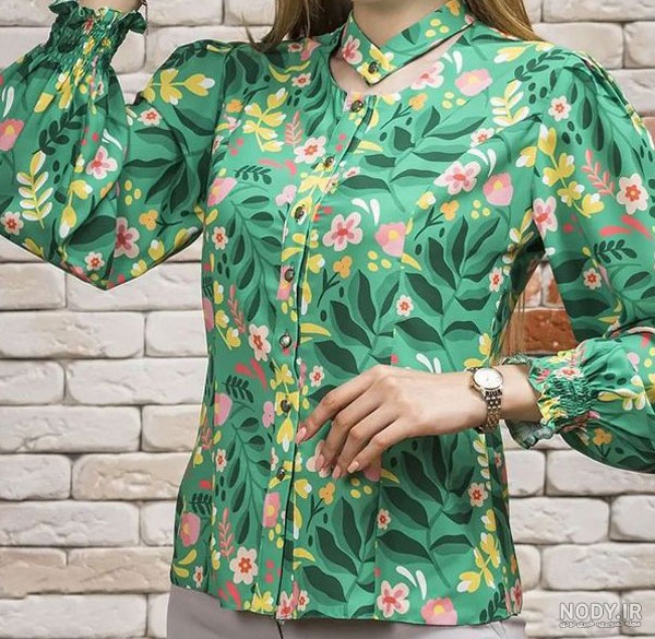 مدل های شومیز حریر گلدار مجلسی، دخترانه و زنانه با طرح های جدید، ساده، جلو بسته و کوتاه در سال 1404
