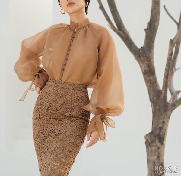 جدیدترین مدل های شومیز مجلسی زنانه و دخترانه شیک ۱۴۰۴ با پارچه گیپور، ساتن و حریر