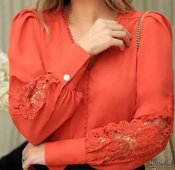 تصاویر شومیز کرپ حریر مجلسی و گلدار زنانه در سال 1404 با جدیدترین مدل های اینستاگرام