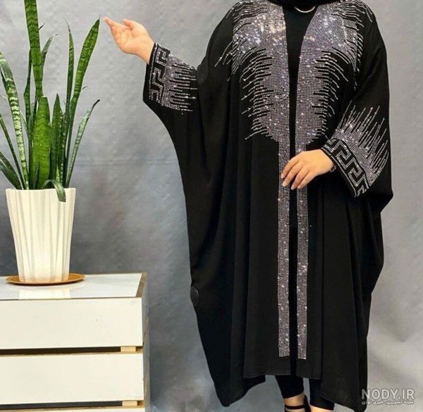 مدل های جدید مانتو عبایی حریر بلند و کوتاه، شیک و رنگی برای سال 1404
