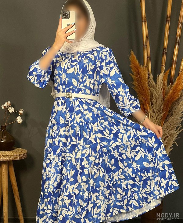 مدل مانتو تابستانی بلند نخی گلدار و پیراهن نخی زنانه در سال ۱۴۰۴