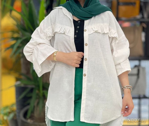 مدل های مانتو کوتاه تابستانی شیک و جدید ۱۴۰۴ برای دختران و زنان در طرح های راه راه، عروسکی و ساده