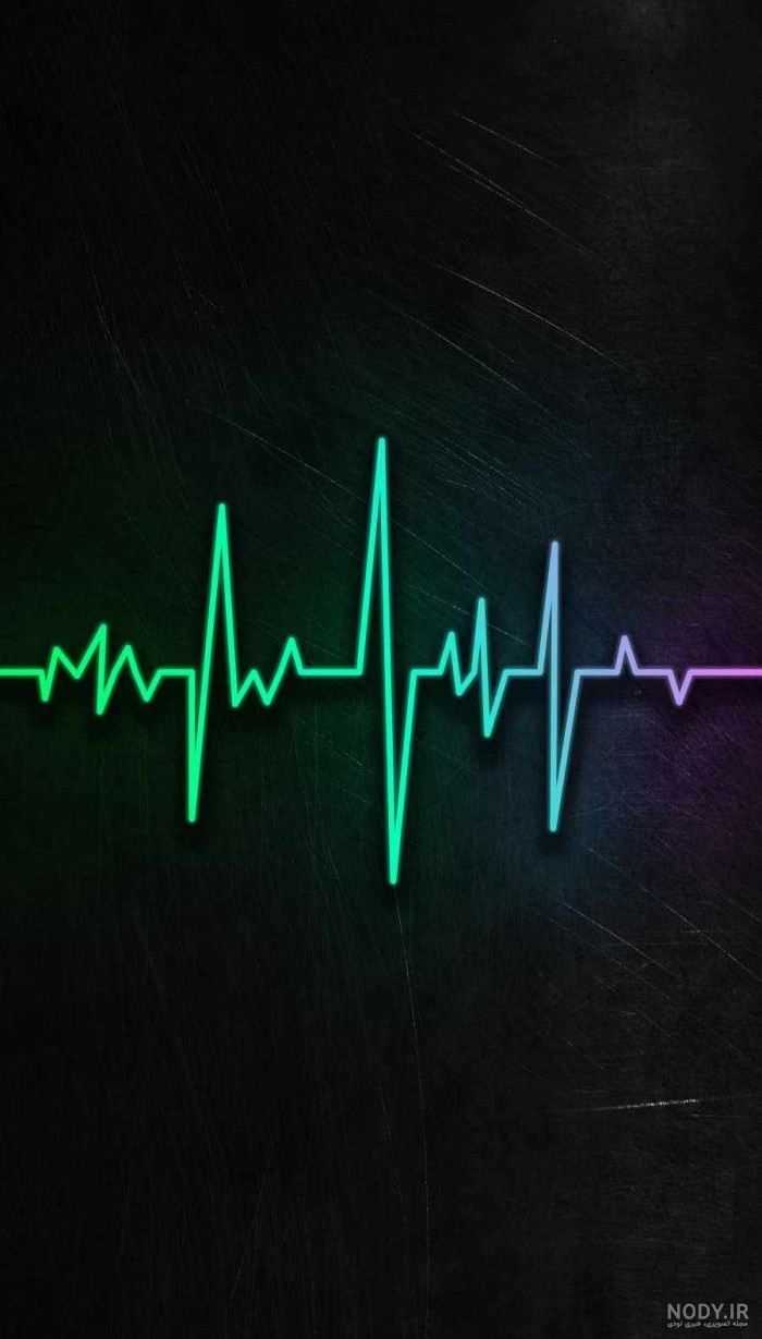 عکس پروفایل سیاه و مشکی با قلب و ضربان قلب برای سال 1404 و 2025