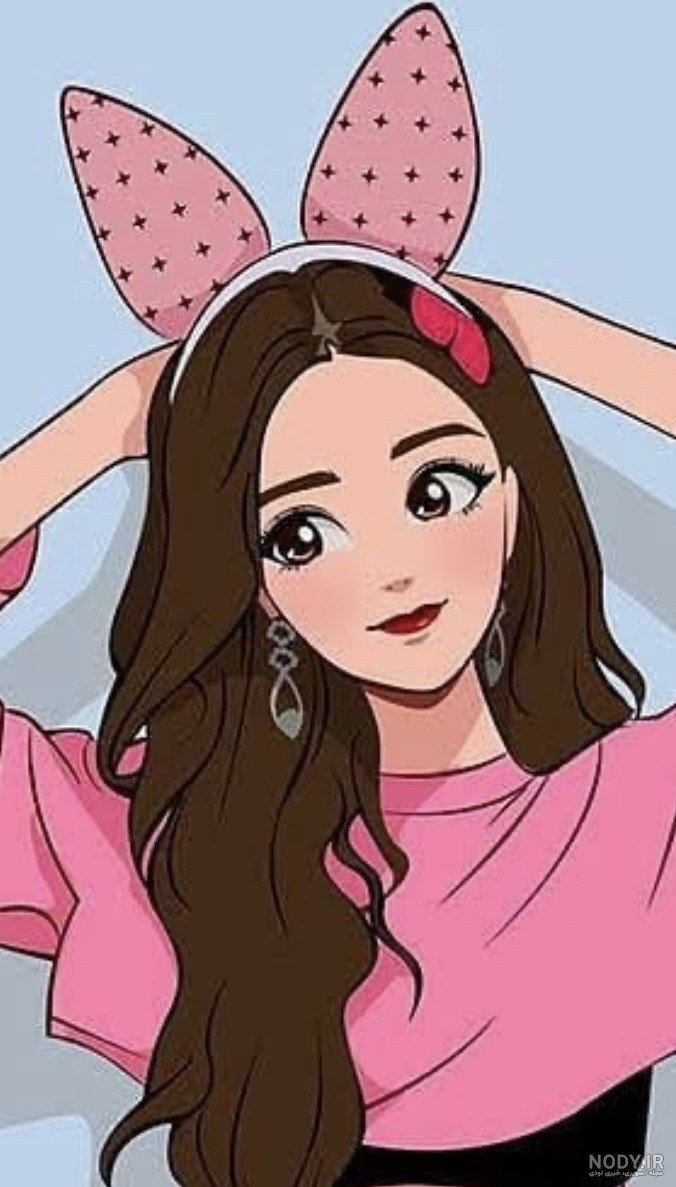 بهترین عکس پروفایل دخترونه فانتزی و کارتونی صورتی و بامزه در سال ۱۴۰۴
