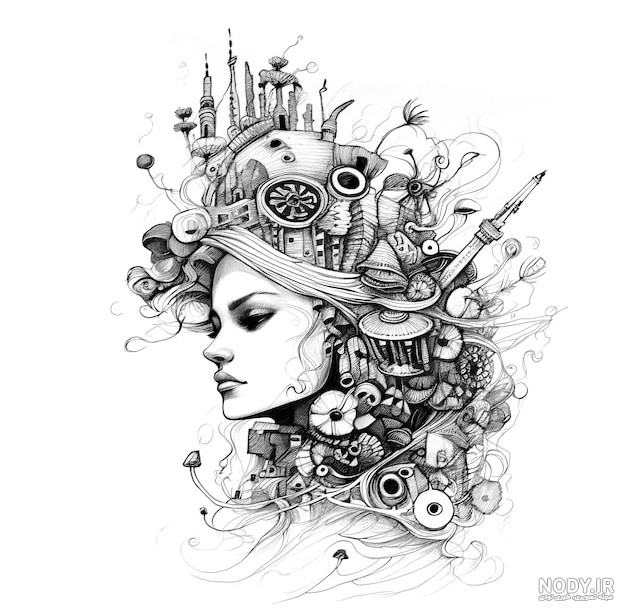 Doodle Art Black Sketch Pen Drawing Ink Drawing Cool Pen Drawings ...