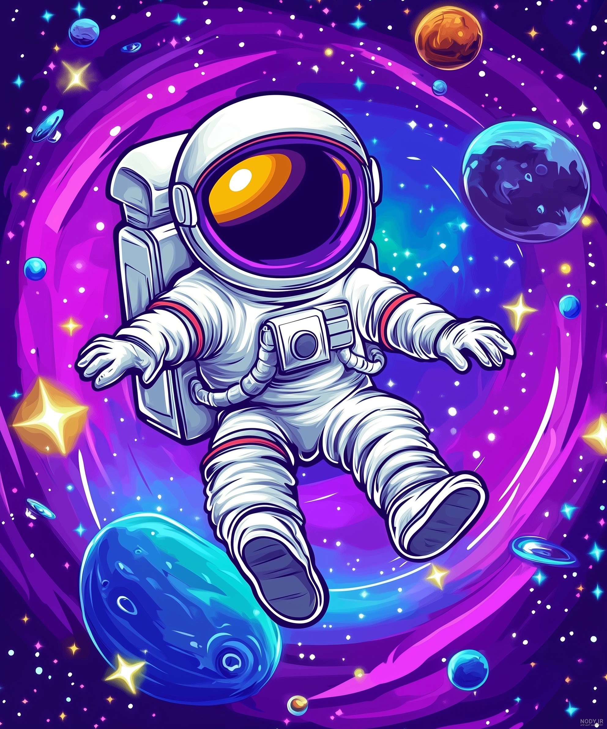 تصاویر پس زمینه فضانورد برای گوشی و کامپیوتر در سال ۱۴۰۴، فانتزی، کارتونی و خفن