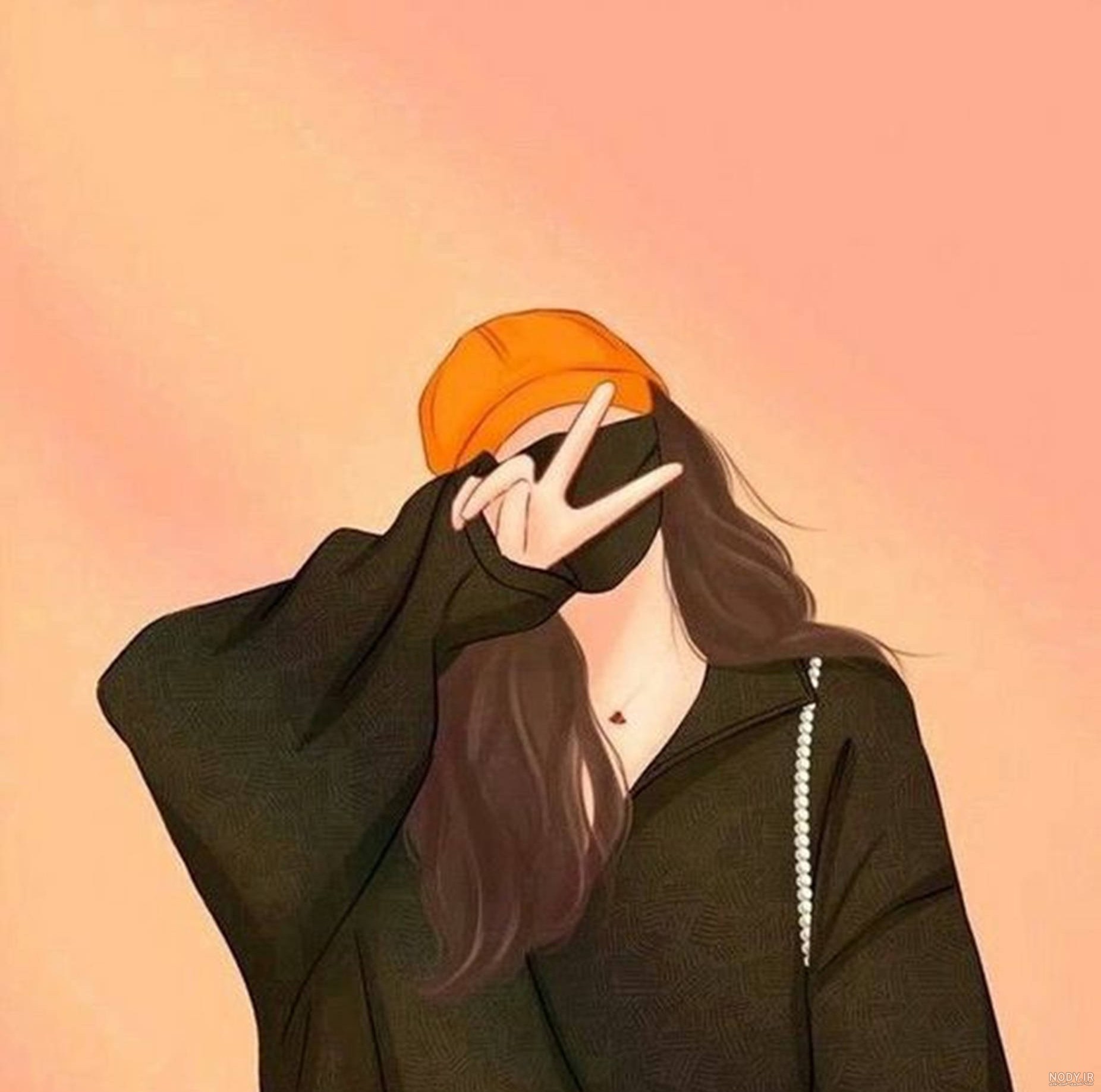 Download Radiate peace and love with this hidden-face Unique Cool Pfp ...