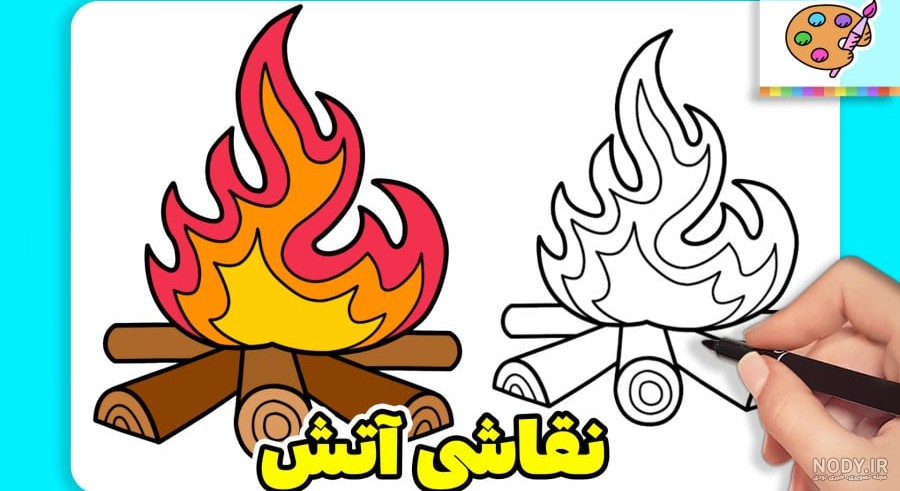 تصاویر نقاشی آتش: از آتش نشان ساده تا آتشفشان زیبا و خفن، ایده های هنر آتش و نقاشی های معروف