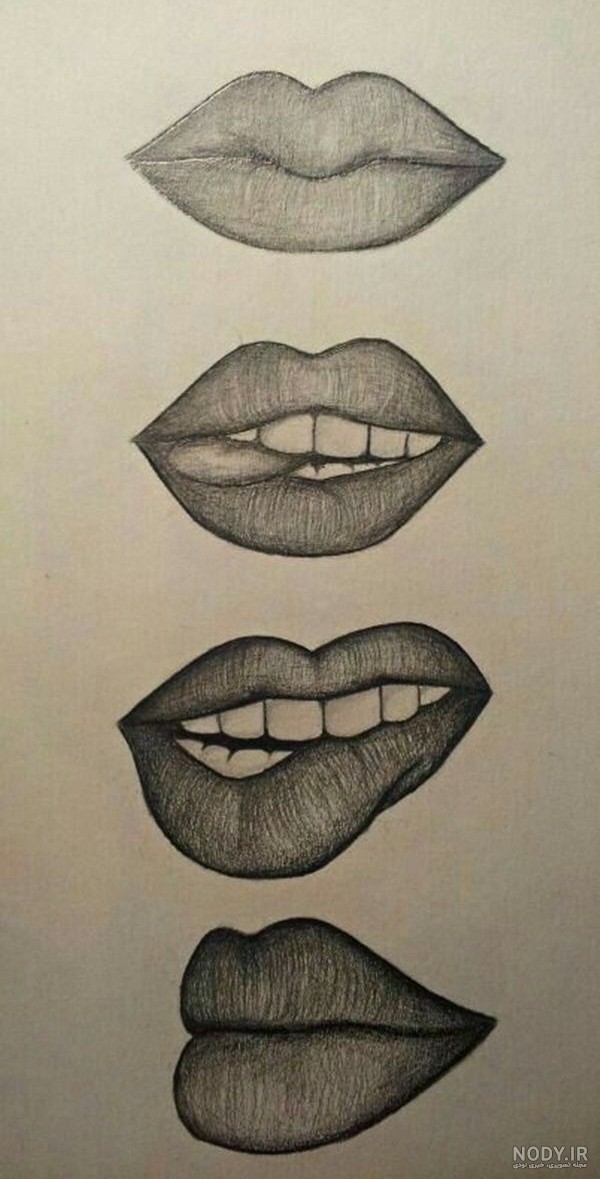 40 عکس های نقاشی لب